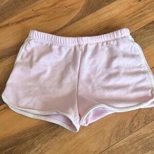 Baby pink striped shorts